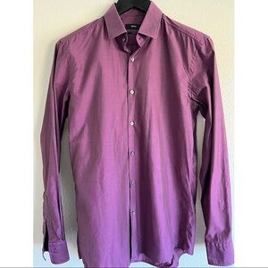 Hugo Boss Dress Shirt, purple, light magenta, medium/slim fit